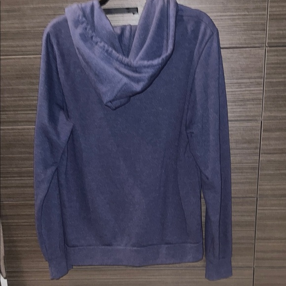 Aviator Nation Navy Blue Hooded Sweater with Multicolor Stripes sz Large - Picture 10 of 14